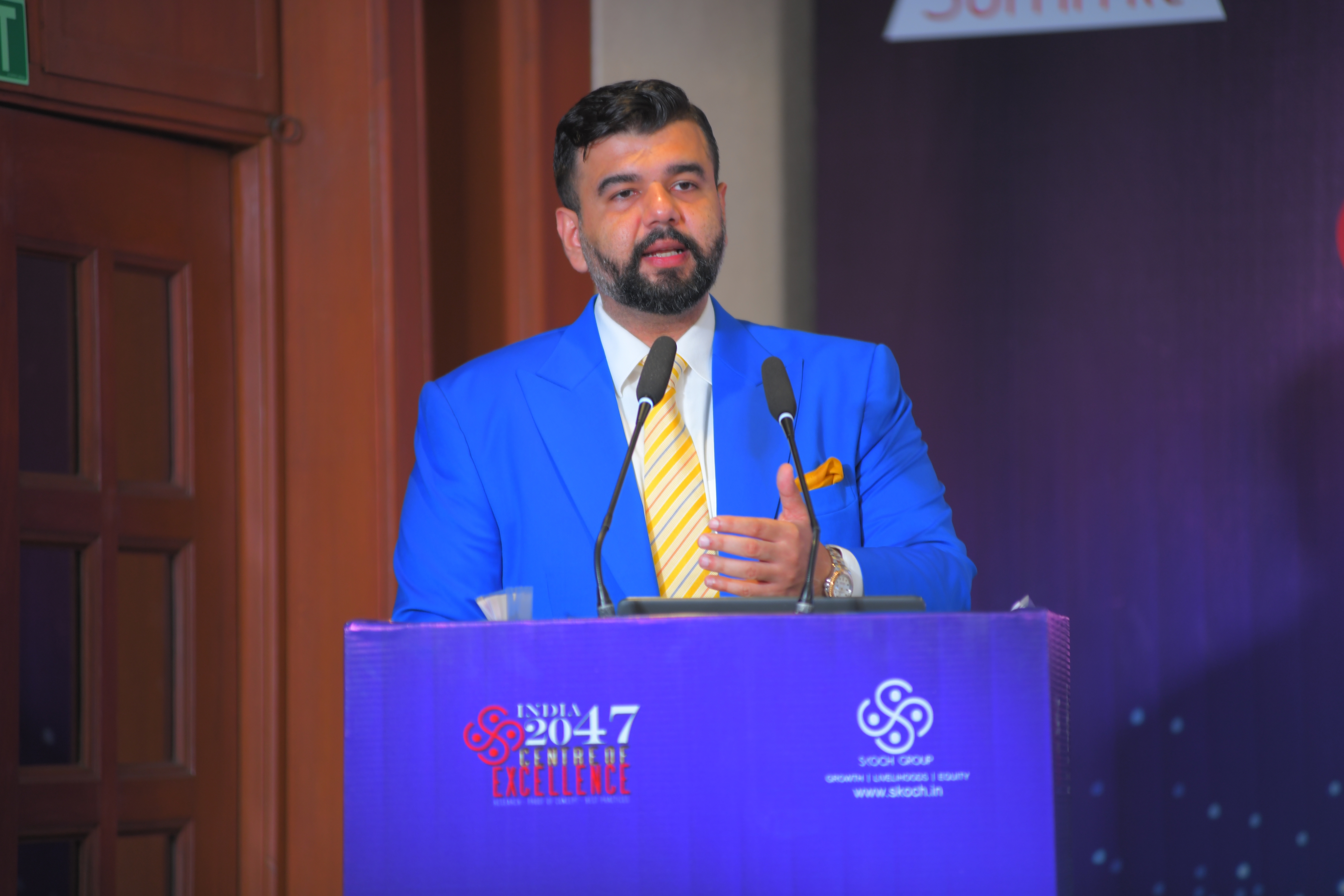 Mr Rohan Kochhar at the Summit - Foundations of Inclusive Growth.