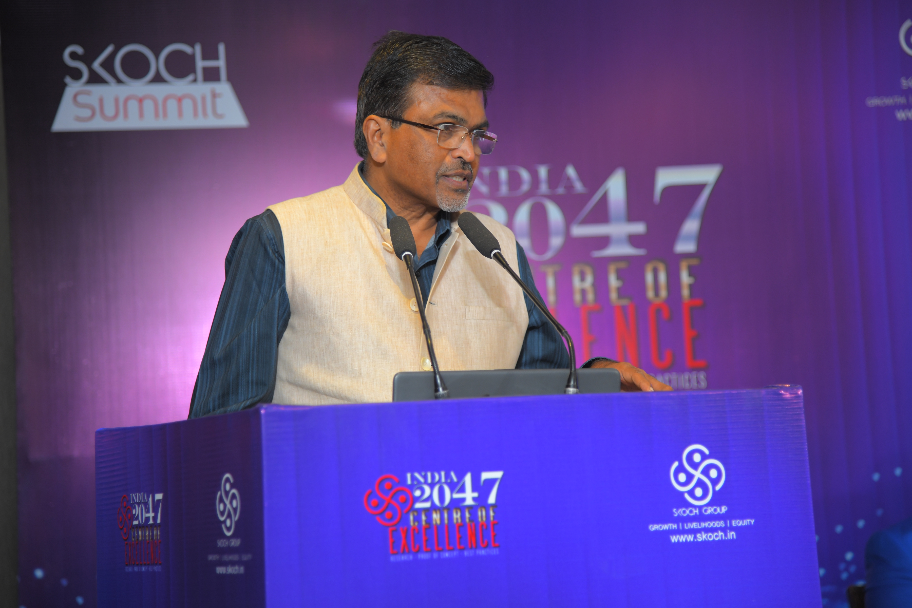 Dr Amar Patnaik at the Summit - financing the foundations of Inclusive Growth