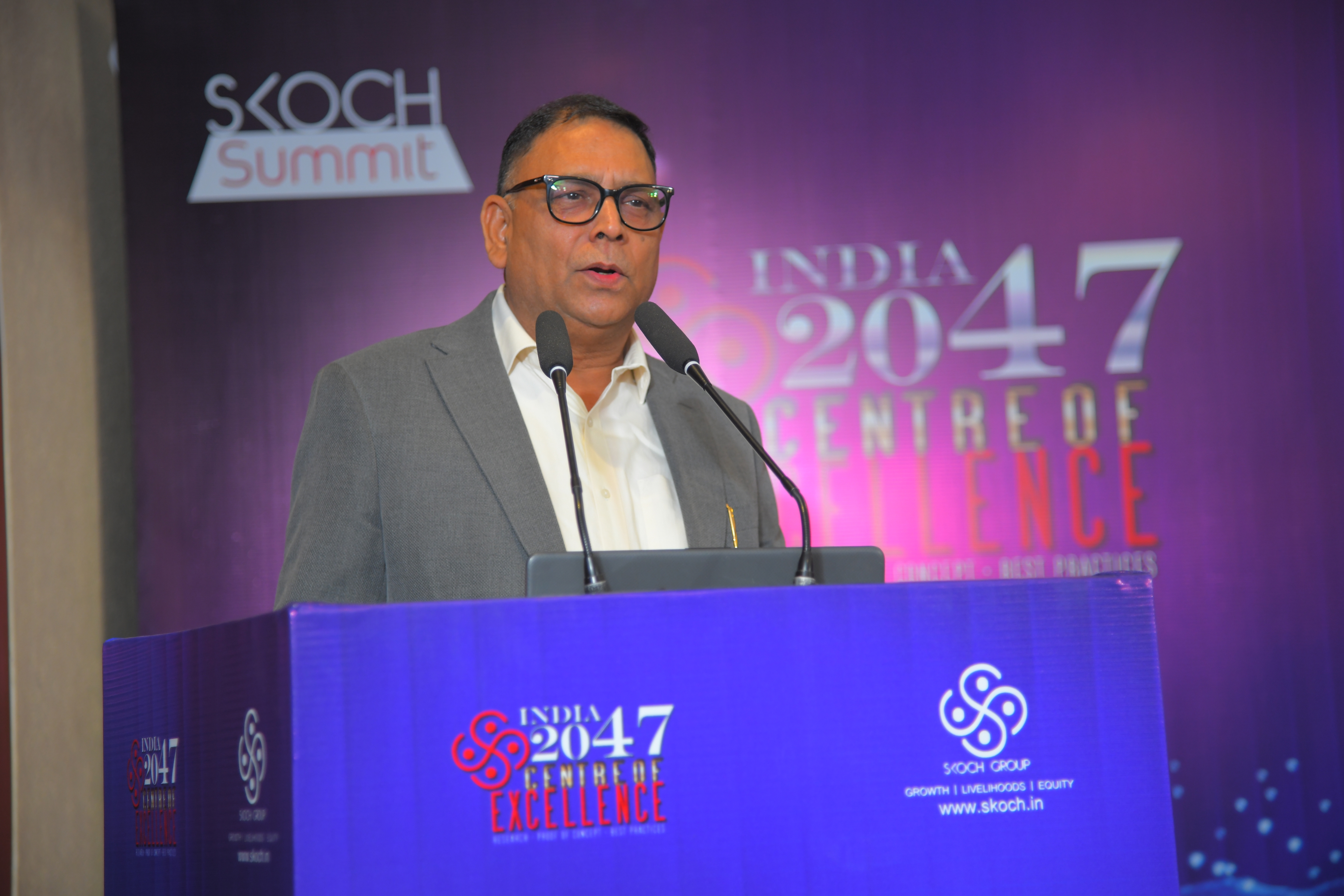 Mr Anil Bhardawaj at the Summit - financing the foundations of Inclusive Growth