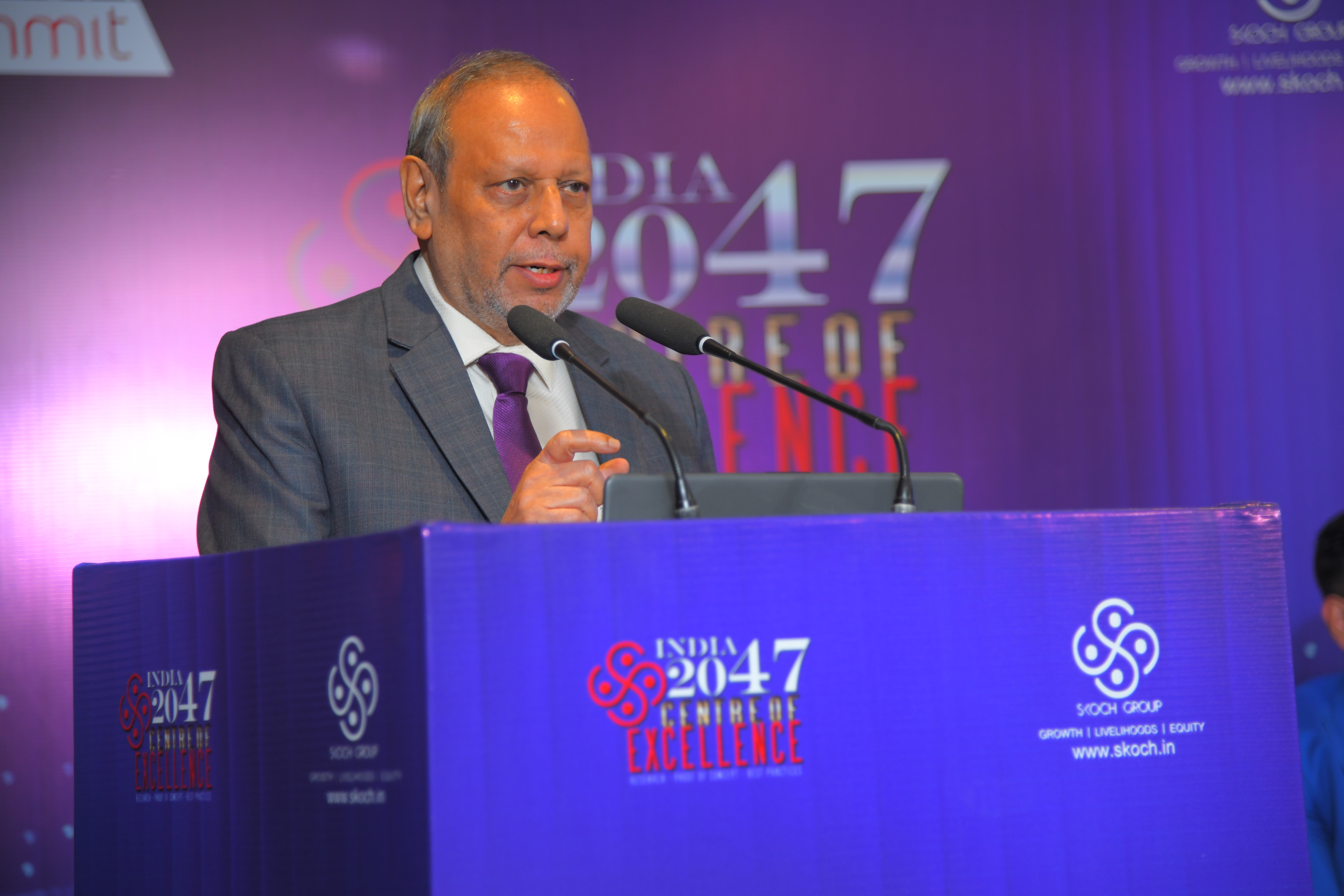Dr Amar Patnaik at the Summit - financing the foundations of Inclusive Growth