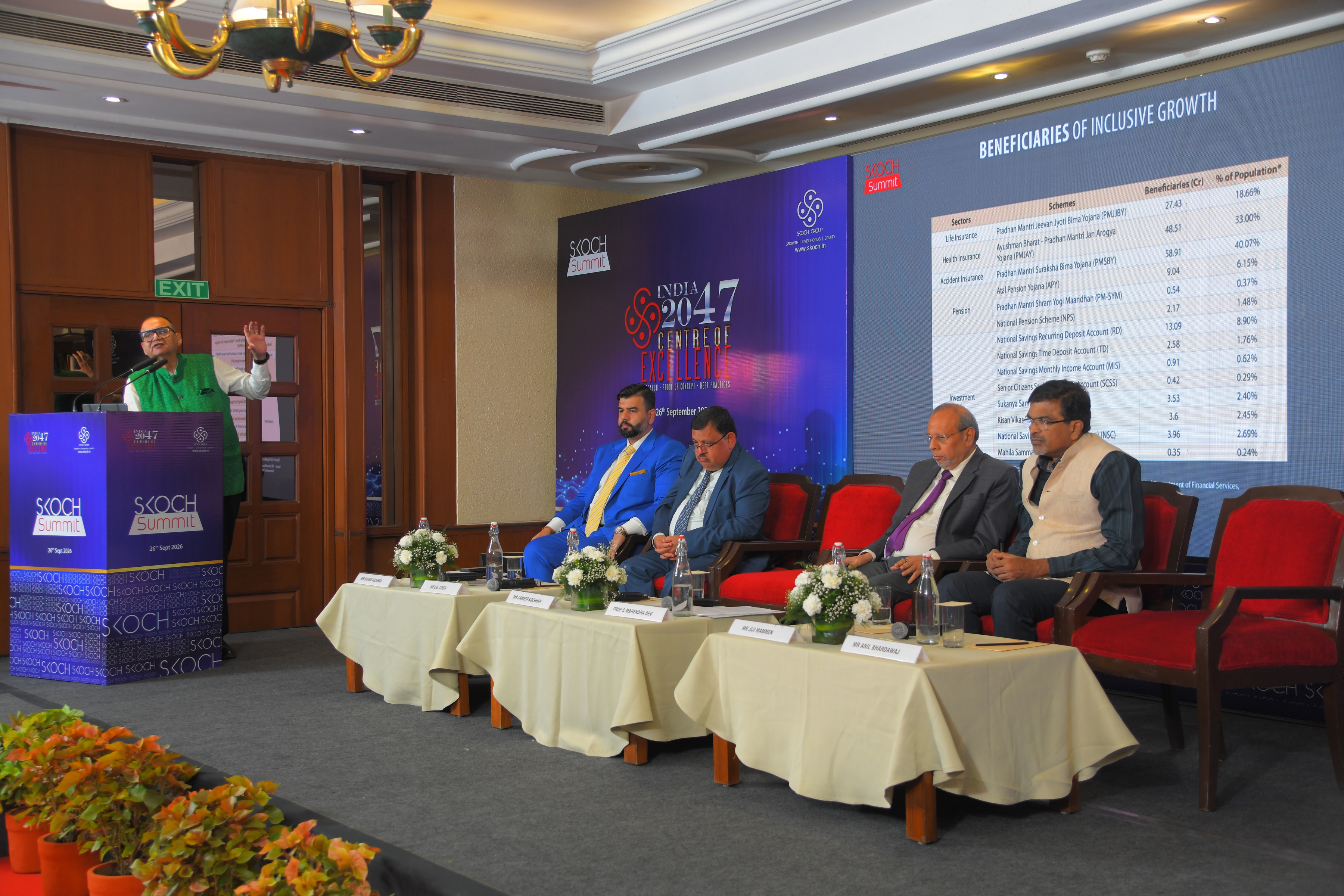 Dr Amar Patnaik at the Summit - financing the foundations of Inclusive Growth